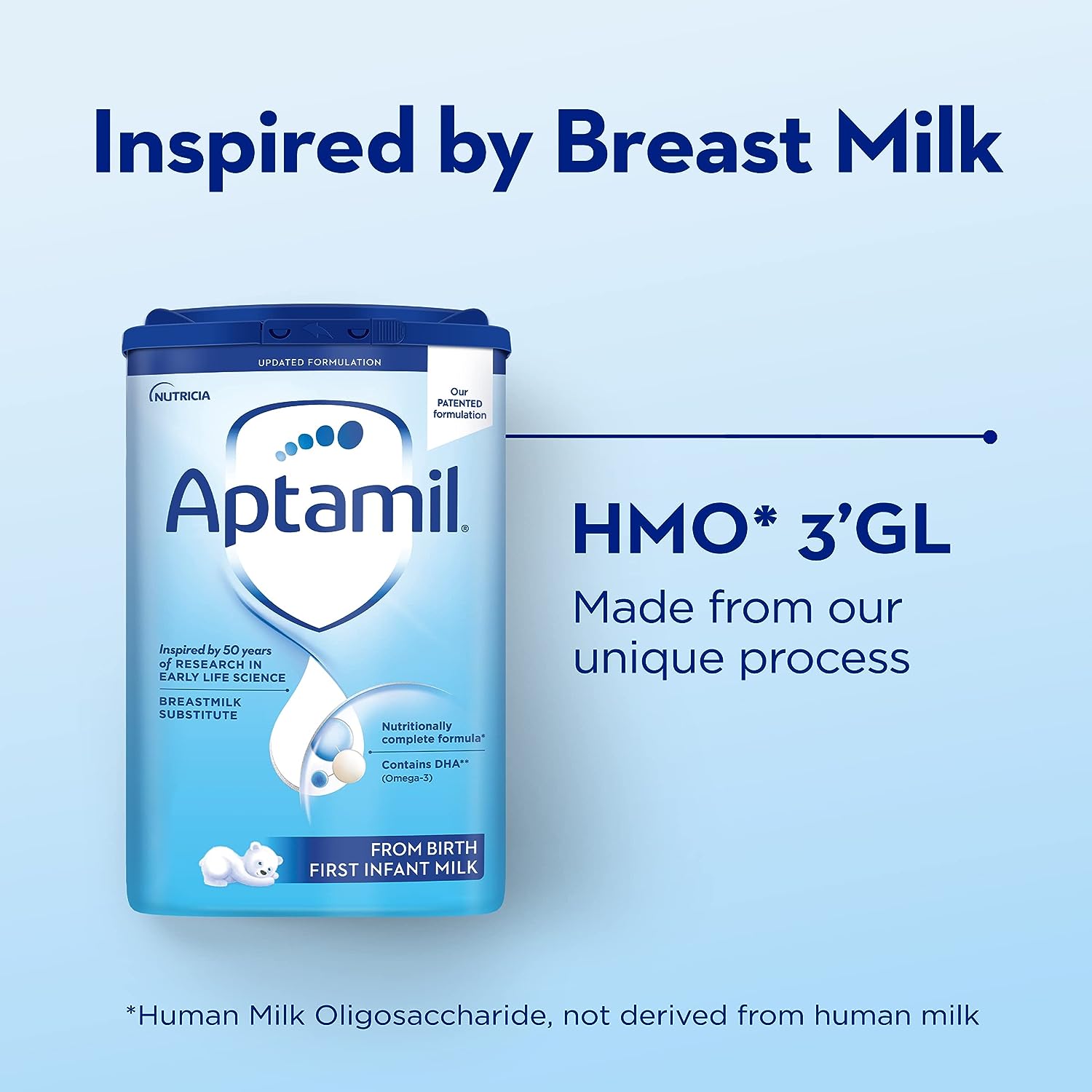 Aptamil Stage 1, No. 1 Baby Formula in Europe, Milk Based Powder Infant Formula with DHA, Omega 3 & Prebiotics, 1.76 Pound (Pack of 1) - Image 5